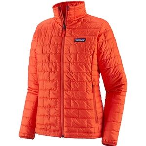 🧡Orange 🍊 Full Zip Patagonia Nano Puff Jacket Small 🧡